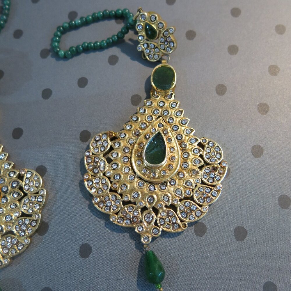 Kundan earrings gold plated